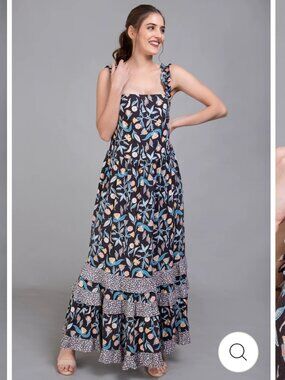 Universal Thread Floral Ruffle Maxi Dress Size S